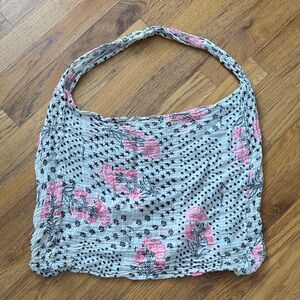 Free People Floral Pink and Gray Women's Bag